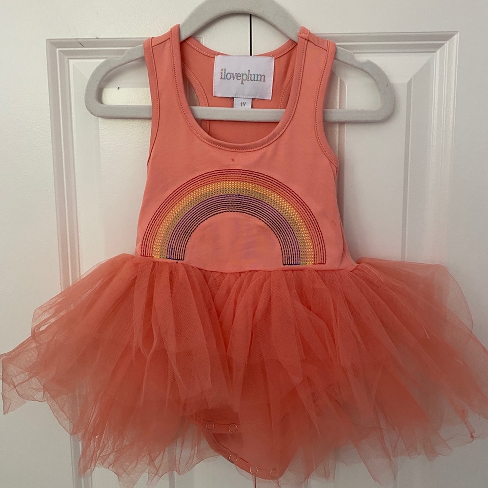 Iloveplum rainbow tutu dress size 1 year